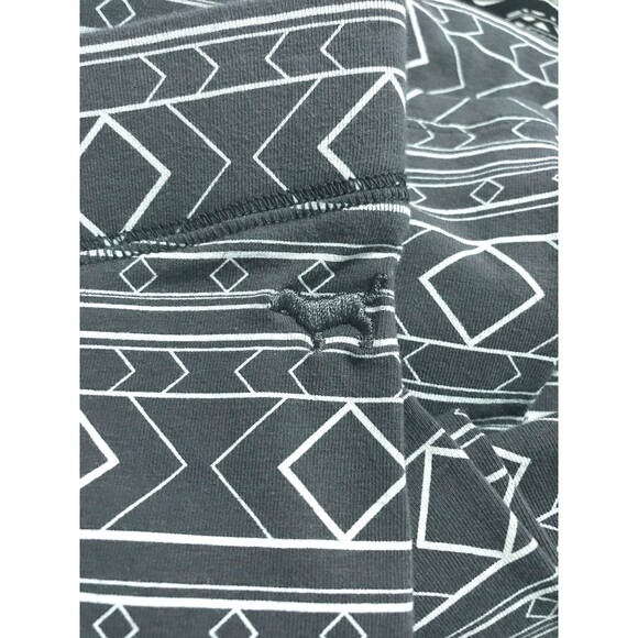 PINK Victoria's Secret VS Dog Small Gray White Cotton Geometric Stretch Leggings - Picture 4 of 10